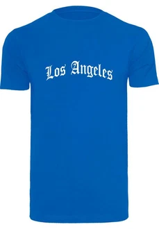 Mister Tee T-Shirt Los Angeles Wording Tee Blau