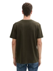 TOM TAILOR T-Shirt mit Pique Struktur dunkelgrün