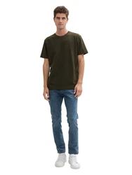 TOM TAILOR T-Shirt mit Pique Struktur dunkelgrün