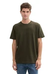TOM TAILOR T-Shirt mit Pique Struktur dunkelgrün