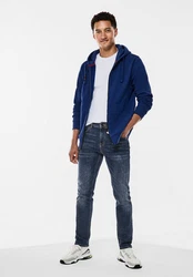 STREET ONE MEN Slim-fit Jeans Dunkelblau/Blau