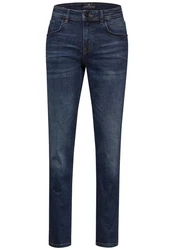 STREET ONE MEN Slim-fit Jeans Dunkelblau/Blau