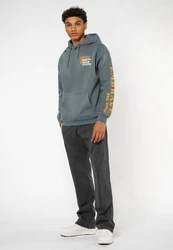 SUBLEVEL Oversized Backprint Hoodie Grün/Dunkelgrün/Hellgrau/Dunkelgrau/Grau/Blau