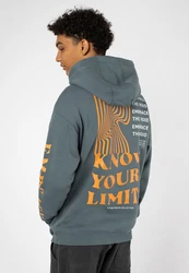 SUBLEVEL Oversized Backprint Hoodie Grün/Dunkelgrün/Hellgrau/Dunkelgrau/Grau/Blau