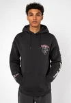 SUBLEVEL Oversized Backprint Hoodie Dunkelgrau/Schwarz/Grau