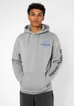 SUBLEVEL Oversized Backprint Hoodie Grau/Hellgrau/Blau