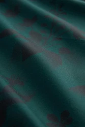 Next Langarmhemd Formelles Hemd mit Print und Sportmanschetten Dunkelgrün/Grün
