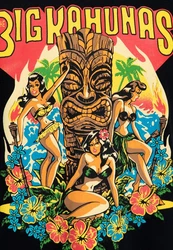 KingKerosin Print-Shirt Big Kahunas Schwarz