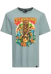 KingKerosin Print-Shirt Big Kahunas Grün/Rot/Blau/Schwarz