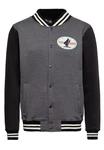 KingKerosin Collegejacke Super Cock Hellgrau/Dunkelgrau/Schwarz/Grau
