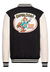 KingKerosin Collegejacke Super Cock Creme/Schwarz/Braun/Gelb