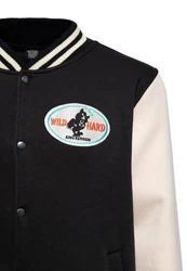 KingKerosin Collegejacke Super Cock Creme/Schwarz/Braun/Gelb