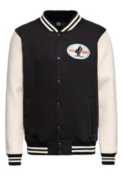 KingKerosin Collegejacke Super Cock Creme/Schwarz/Braun/Gelb