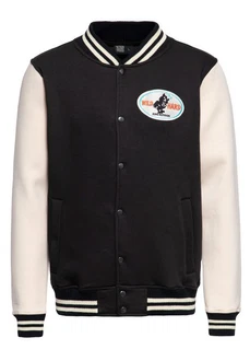 KingKerosin Collegejacke Super Cock Creme/Schwarz/Braun/Gelb