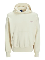 Jack & Jones Sweatshirt JORNOHO BACK GRAPHIC SWEAT HOOD Beige/Khaki/Creme/Braun/Weiß