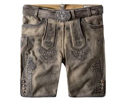 Stockerpoint Trachtenlederhose Artur Khaki/Braun/Grau