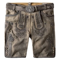 Stockerpoint Trachtenlederhose Artur Khaki/Braun/Grau