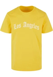 Mister Tee T-Shirt Los Angeles Wording Tee Gelb