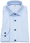 OLYMP Businesshemd Level 5 Kentkragen Dunkelblau/Hellblau/Blau