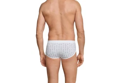 Schiesser Slip Herren Essentials Sportslip Weiß/Creme/Grau