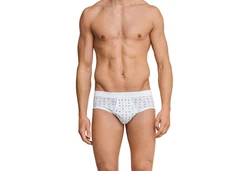 Schiesser Slip Herren Essentials Sportslip Weiß/Creme/Grau