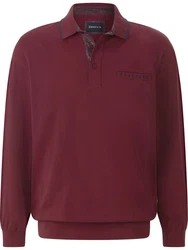 Babista Langarm-Poloshirt CAMISORRO Dunkelrot/Bordeaux/Braun