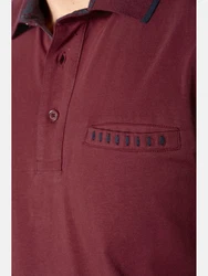 Babista Langarm-Poloshirt CAMISORRO Dunkelrot/Bordeaux/Braun