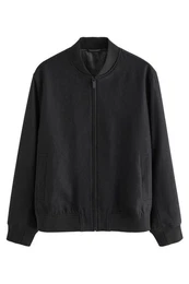 Bomberjacke Leichte Bomberjacke aus Wollgemisch (1-St)