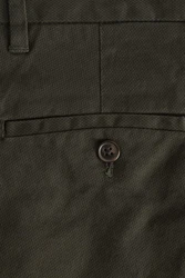 Next Chinohose Straight Fit Stretch-Chinohose Khaki/Dunkelgrün