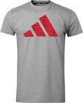 adidas Performance T-Shirt Perfo Script Graphic Tee Hellgrau/Grau/Rot