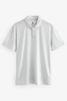 Next Poloshirt Golf Polo-Shirt mit Print Grau/Hellgrau