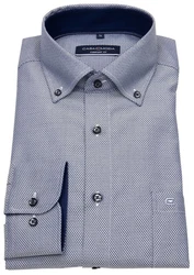 CASAMODA Businesshemd uni Dunkelblau/Grau/Blau/Hellblau