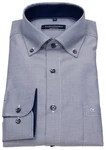 CASAMODA Businesshemd uni Dunkelblau/Grau/Blau/Hellblau