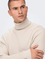 ONLY & SONS Rollkragenpullover OS Knit Khaki/Beige