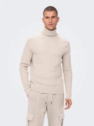ONLY & SONS Rollkragenpullover OS Knit Khaki/Beige