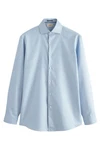 Next Langarmhemd Signature Slim Fit Strukturhemd Cutaway-Kragen Hellblau/Blau