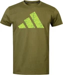 adidas Performance T-Shirt Perfo Script Graphic Tee Neonfarben/Dunkelgrün