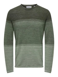 Only & Sons Pullover ONSFelix Grün/Dunkelgrün/Grau