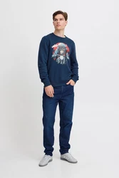 Blend Sweatshirt Dunkelblau/Hellblau/Blau