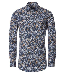 VENTI Businesshemd Print Dunkelblau/Blau/Hellblau