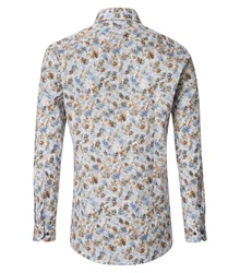 VENTI Businesshemd Print Blau/Weiß/Creme