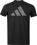 adidas Performance T-Shirt Perfo Script Graphic Tee Schwarz/Dunkelgrau/Hellgrau/Grau