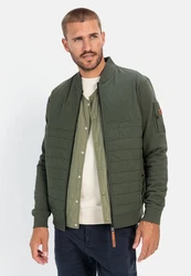 camel active Sweatjacke mit Bomberkragen Regular Fit Grün