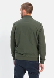 camel active Sweatjacke mit Bomberkragen Regular Fit Grün