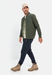 camel active Sweatjacke mit Bomberkragen Regular Fit Grün