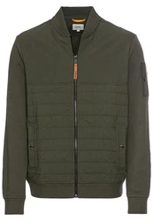 camel active Sweatjacke mit Bomberkragen Regular Fit Grün