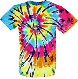 T-Shirt Batik T Shirt, Herren Kurzarm Tie Dye Shirt -.. Handarbeit, Hippie, Festival, Goa Style, alternative Bekleidung