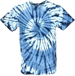 Guru-Shop T-Shirt Herren Kurzarm Tie Dye Blau/Lila/Dunkelblau