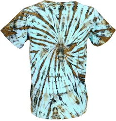 Guru-Shop T-Shirt Herren Kurzarm Tie Dye Batik