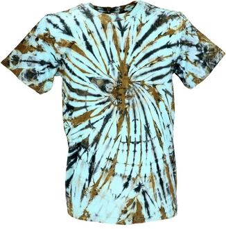 Guru-Shop T-Shirt Herren Kurzarm Tie Dye Batik Guru-Shop T-Shirt Herren Kurzarm Tie Dye Batik